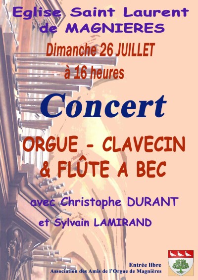 Concert orgue,clavecin et flûte à bec